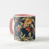 Italienisch Exquisite Schönes Blumenmuster Tasse (Vorderseite Links)