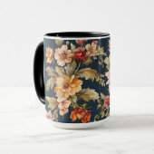 Italienisch Exquisite Schönes Blumenmuster Tasse (Vorderseite Links)