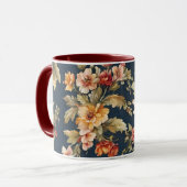 Italienisch Exquisite Schönes Blumenmuster Tasse (Vorderseite Links)