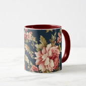 Italienisch Exquisite Schönes Blumenmuster Tasse (VorderseiteRechts)