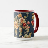 Italienisch Exquisite Schönes Blumenmuster Tasse (VorderseiteRechts)