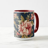 Italienisch Exquisite Schönes Blumenmuster Tasse (VorderseiteRechts)