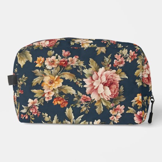 Italienisch Exquisite Schönes Blumenmuster Waschbeutel (Vorderseite)