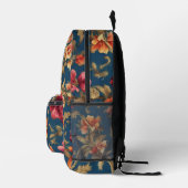 Italienisch Exquisite Vintag Grande Blume Bedruckter Rucksack (Rechts)