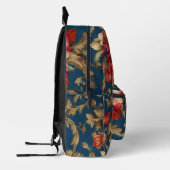 Italienisch Exquisite Vintag Grande Blume Bedruckter Rucksack (Links)