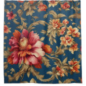 Italienisch Exquisite Vintag Grande Blume Duschvorhang (Vorderseite)