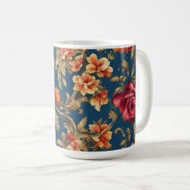 Italienisch Exquisite Vintag Grande Blume Kaffeetasse