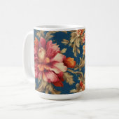 Italienisch Exquisite Vintag Grande Blume Kaffeetasse (Vorderseite Links)