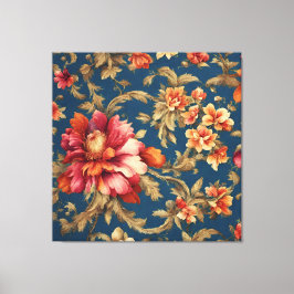 Italienisch Exquisite Vintag Grande Blume Leinwanddruck