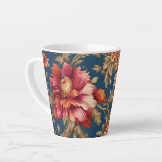 Italienisch Exquisite Vintag Grande Blume Milchtasse (Linke Ecke)