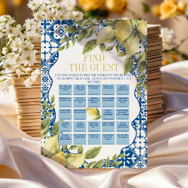 Italienisch Finden Sie die Bingo Birthday Game Kar Einladung