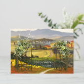 Italienisch Fine Art Custom Foto Wedding Vielen Da Dankeskarte (Stehend Vorderseite)