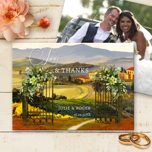 Italienisch Fine Art Custom Foto Wedding Vielen Da Dankeskarte