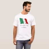Italienisch-Flagge, retten einen Stallion. Reiten T-Shirt (Vorne ganz)