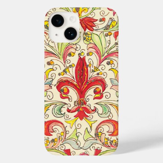 Italienisch Florentine Lilie Pattern Case-Mate iPhone Hülle (Rückseite)