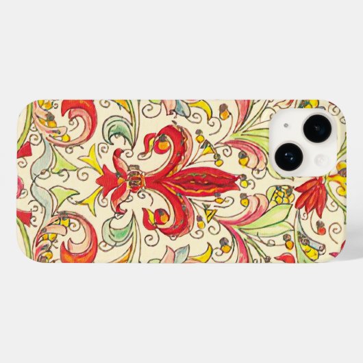 Italienisch Florentine Lilie Pattern Case-Mate iPhone Hülle (Rückseite (Horizontal))