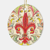 Italienisch Florentine Lilie Pattern Keramik Ornament (Links)