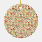 Italienisch Florentine Lilie Pattern Keramik Ornament (Hinten)