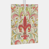 Italienisch Florentine Lilie Pattern Ornament Aus Glas (Vorderseite Rechts)