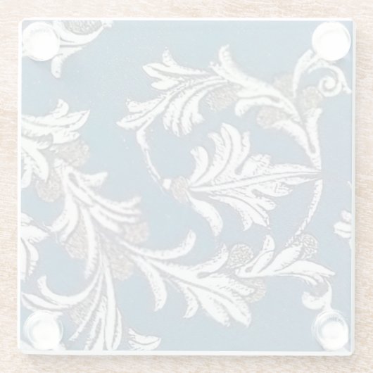 Italienisch Florentiner Schnörkel Muster Glasuntersetzer (Rückseite)