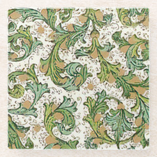 Italienisch Florentiner Schnörkel Muster Glasuntersetzer