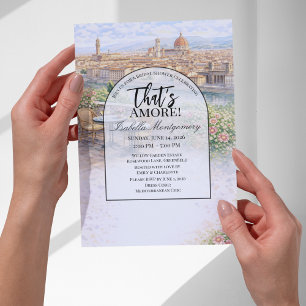 Italienisch Florenz Das ist Amore Brautparty Einladung