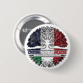 Italienisch France Treots Flag Button (Vorne & Hinten)