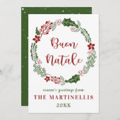 Italienisch Frohe Weihnachten, Custom Feiertagskarte (Vorne/Hinten)