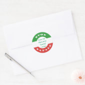 Italienisch Frohe Weihnachts Buon Natale Round Sti Runder Aufkleber (Umschlag)