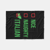 Italienisch Funny Italy Pajama Weihnachten Fleecedecke (Vorderseite (Horizontal))