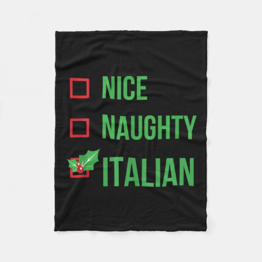 Italienisch Funny Italy Pajama Weihnachten Fleecedecke (Vorderseite)