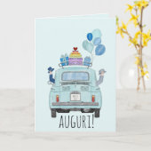 Italienisch Gay Wedding Day Fiat 500 Karte (Gelbe Blume)