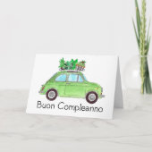 Italienisch Geburtstag Retro Fiat 500 Karte (Vorderseite)