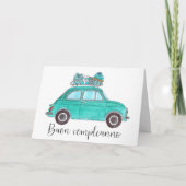 Italienisch Geburtstag Retro Fiat 500 Karte (Vorderseite)