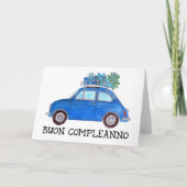 Italienisch Geburtstag Retro Fiat 500 Karte (Vorderseite)