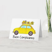 Italienisch Geburtstag Retro Fiat 500 Karte (Vorderseite)
