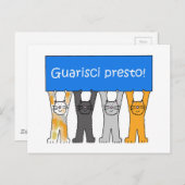 Italienisch Get Well bald Guarisci Presto Postkarte (Vorne/Hinten)