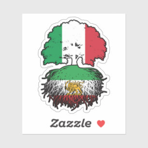 Italienisch gewachsene iranische Wurzeln Löwe und  Aufkleber