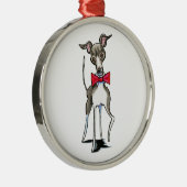 Italienisch Greyhound Antonio Silbernes Ornament (Rechts)