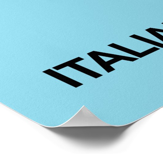 Italienisch Greyhound Blue Poster (Ecke)