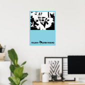Italienisch Greyhound Blue Poster (Heimbüro)