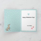 Italienisch Greyhound Fawn Iggy Niedlich Cartoon D Karte (Innenseite)