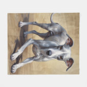 Italienisch Greyhound Fleecedecke (Vorderseite (Horizontal))