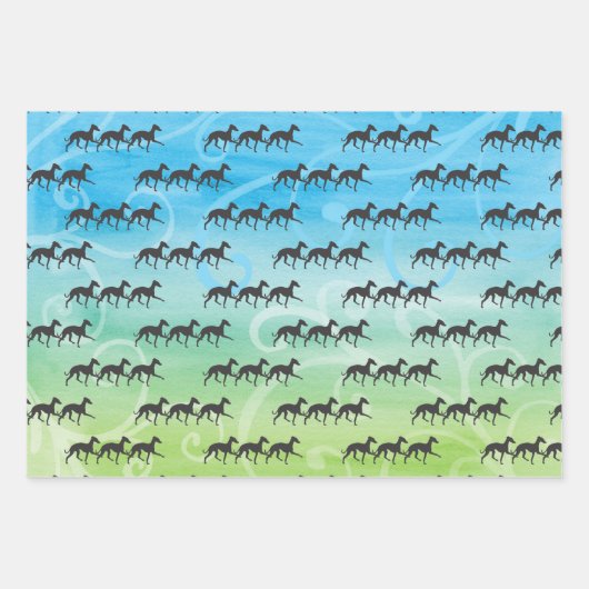 Italienisch Greyhound Geschenkpapier Set (Vorderseite)