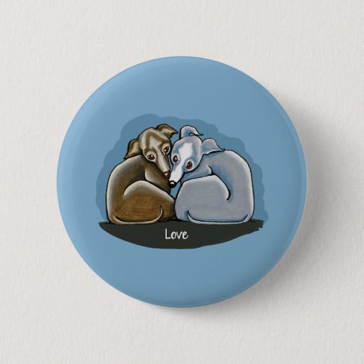 Italienisch Greyhound Huddle Button (Vorderseite)