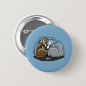 Italienisch Greyhound Huddle Button (Vorne & Hinten)