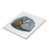 Italienisch Greyhound Huddle Fliese (Seite)