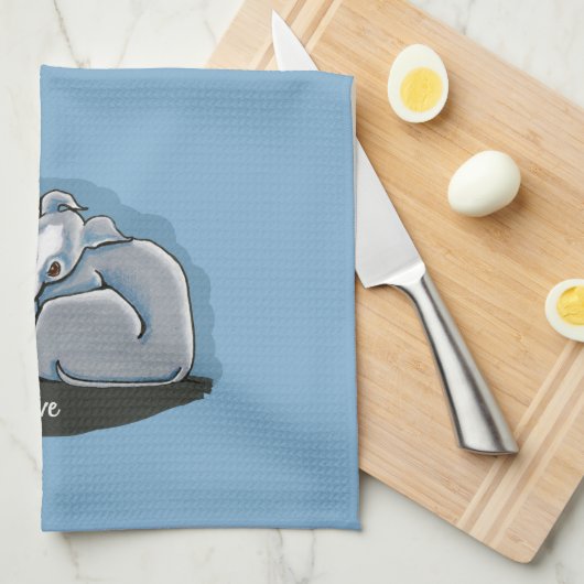 Italienisch Greyhound Huddle Geschirrtuch (Viertel Falte)