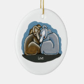 Italienisch Greyhound Huddle Keramik Ornament (Rechts)