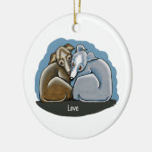 Italienisch Greyhound Huddle Keramik Ornament (Links)